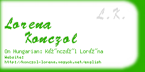 lorena konczol business card